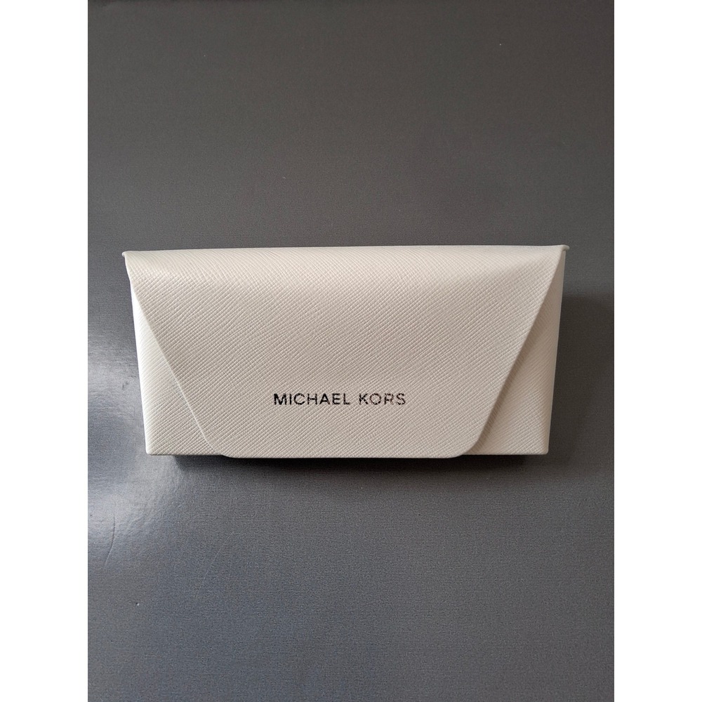 Michael Kors Cream Saffiano Leather Sunglasses Eyeglasses Hard Case‎ Magnetic